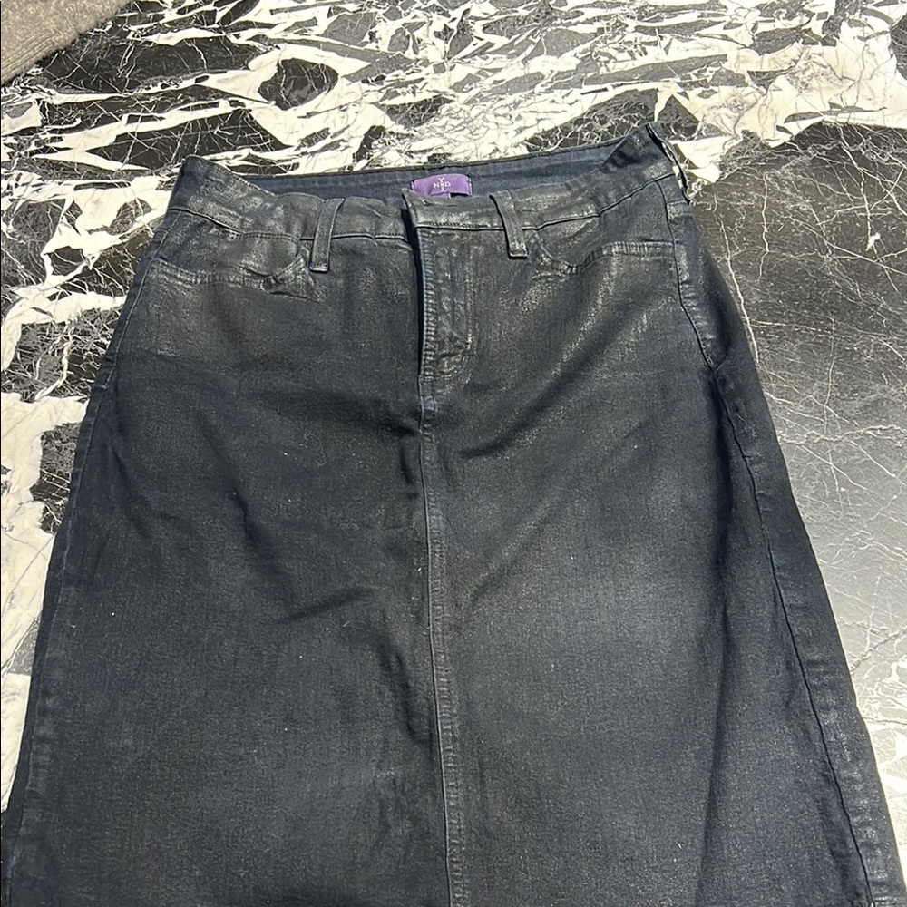 NYDJ Black Denim midi Skirt